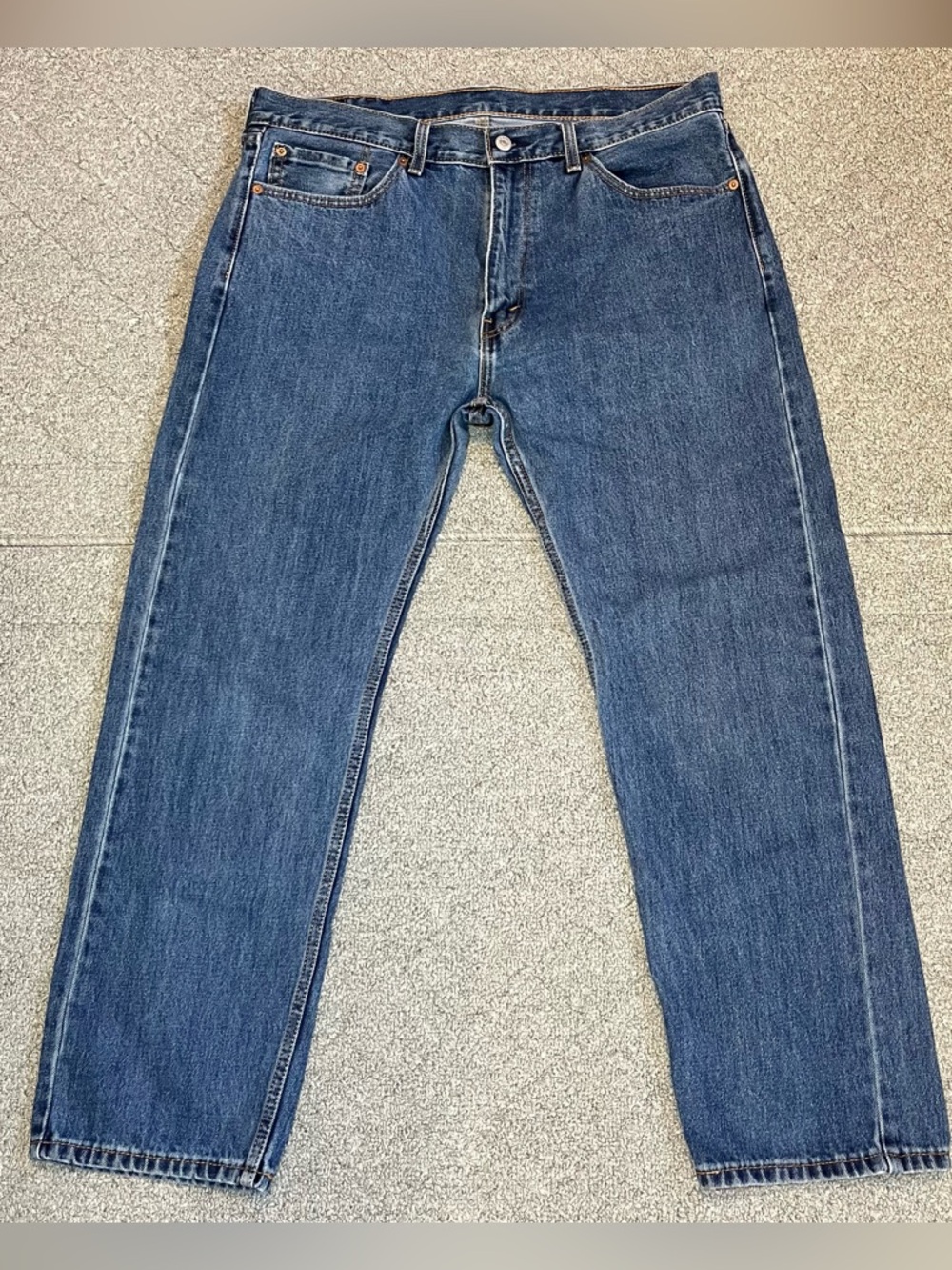Levis 505 Jeans Mens Size 38X30 Blue Denim Straight Leg Cotton